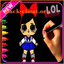 how to draw and color LOL Surprise Dolls icon
