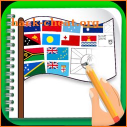 How to draw flags of Oceania icon