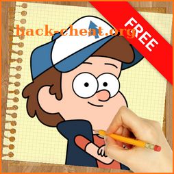 how to draw Gravity Falls icon