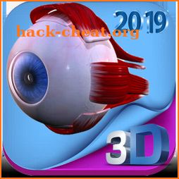 Human eye anatomy 3D icon