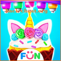 Ice Cream Cone Maker- Unicorn Cup Cakes Games icon