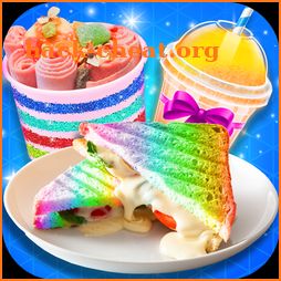 Ice Cream Rolls Maker - Rainbow Sanwich Food Stall icon