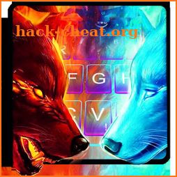 Ice Fire Wolf Keyboard Theme icon