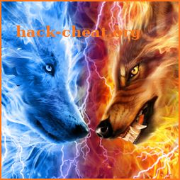 Ice Fire Wolf Wallpaper Themes icon