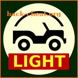 Inclinometer, speedometer travel tools light icon