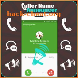 Incoming-Caller Name Announcer and talker icon