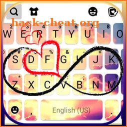 Infinity Love Hearts Keyboard Background icon