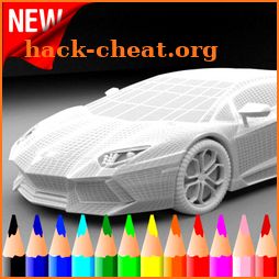 Italian Car 3D Lambo Spray Coloring Book icon