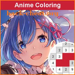 Japanese ASMR Anime Pixel Art Free Color By Number icon