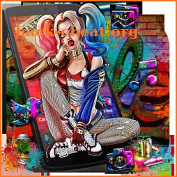 Joker Girl Graffiti Launcher Theme Live Wallpapers icon