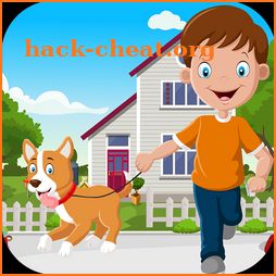 Kavi Game  415 - Cute Boy With Perky Dog Rescue icon