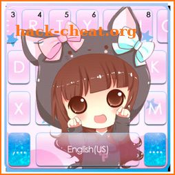 Kawaii Bow Girl Keyboard Theme icon