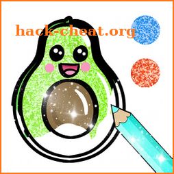 Kawaii Coloring Book Glitter icon