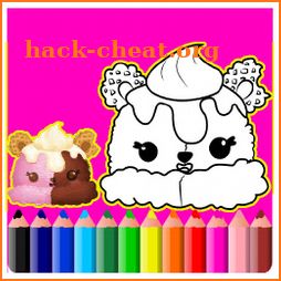 Kawaii Coloring, cute coloring pages icon