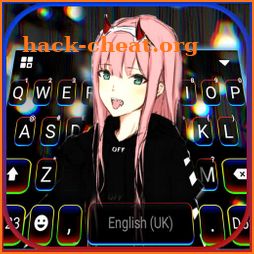 Kawaii Demon Girl Keyboard Background icon