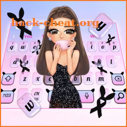 Kawaii Pink Fashion Girl Keyboard Theme icon