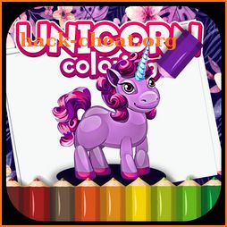 Kawaii Unicorn Coloring Pages Art Game icon