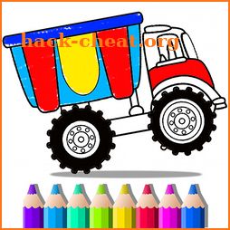 Kids Coloring Book - for Truck tractor icon