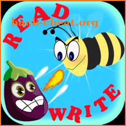 Kids reading and writing icon