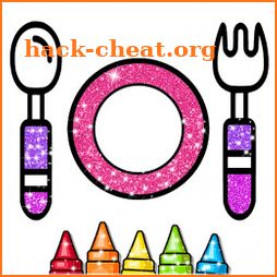 Kitchen Coloring Book With Animation - Glitter icon