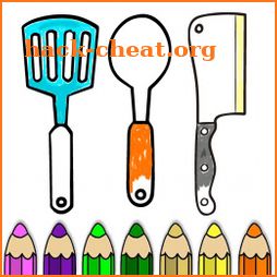 Kitchen Cooking Coloring Pages -Kids Coloring Book icon