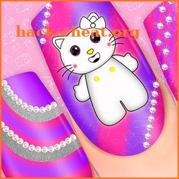 Kitty Nail Art Design & Coloring Game icon