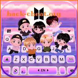 Kpop Idol Crew Keyboard Background icon