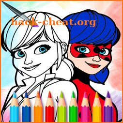 Ladybug coloring book for Miraculous kids icon