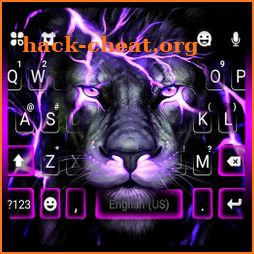 Lightning Neon Lion Keyboard Theme icon