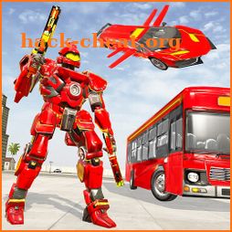 Limo Robot Bus Game 2020 - Flying Car Robot Games icon