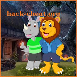 Lion And Rhinoceros Embracing Best Escape Game-383 icon