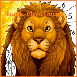 Lion Paint by Number Game icon