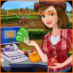 Little Farm Store Cash Register Girl Cashier Games icon