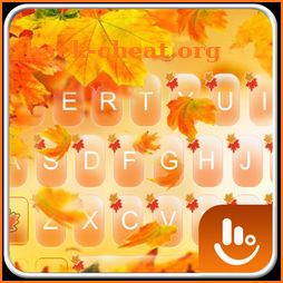 Live 3D Golden Autumn Falling Leaf Keyboard Theme icon