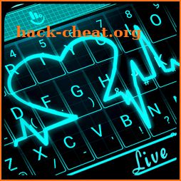 Live 3D Neon Heart Keyboard Theme icon