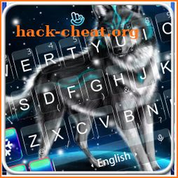 Live 3D Winter Snowing Wolf Keyboard Theme icon