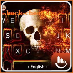Live Burning Rose Skull Keyboard Theme icon