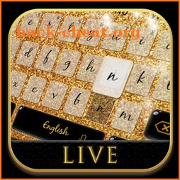Live Glitter Gold Keyboard icon