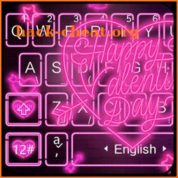 Live Neon Heart Keyboard Theme icon
