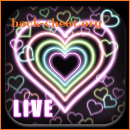 Live Neon Love Hearts Keyboard icon