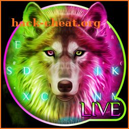 Live Neon Wolf Keyboard icon