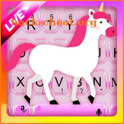 Live Pink Horse Unicorn Keyboard Theme icon