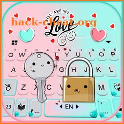 Lock and Key Love Keyboard Background icon