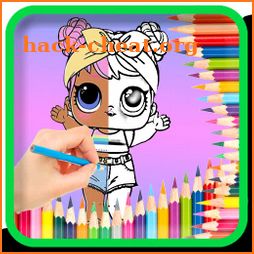 Lol Doll Coloring With Crayon icon