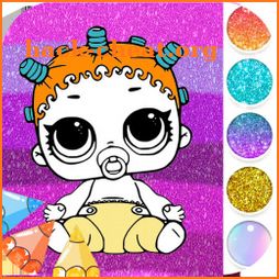 Lollipop Gliter Surprise Doll Coloring icon