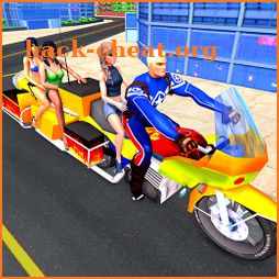 Long Bus Bike Sim – Superhero Taxi Driving Games icon