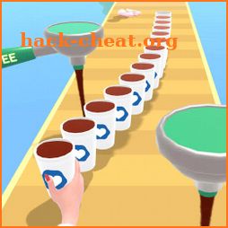 Long Coffee Cup Stack 3D icon