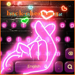 Love Gesture Neon Keyboard icon
