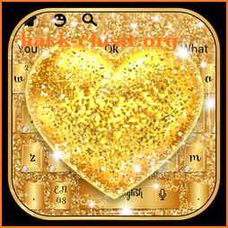 Love Gold Glitter Keyboard icon