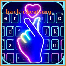 Love Heart Neon Keyboard Theme icon